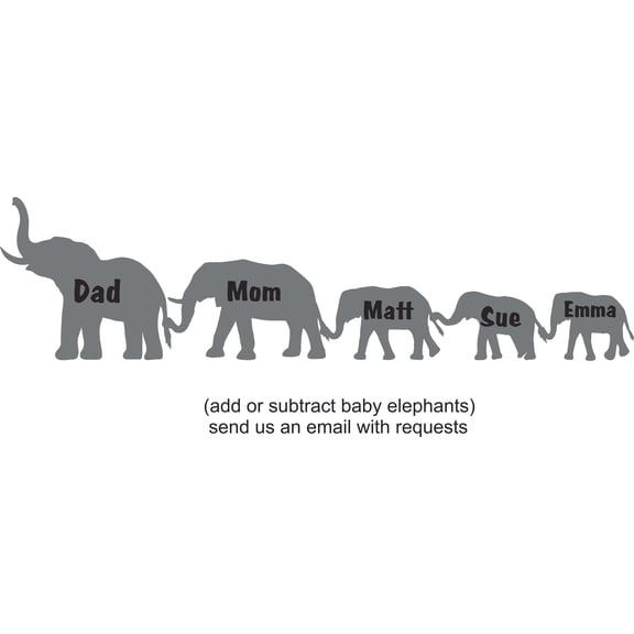 Wall Decal Elephant Zoo Africa Lion Safari Jungle Endangered Species Tiger Wilderness Holiday Gift Ideas Sticker - Size: 12 Inches X 20 Inches