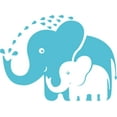 thumbnail image 1 of Wall Decal Elephat Water Elephants Mother Happy For Garage Sticker - Size: 12 Inches X 20 Inches, 1 of 3