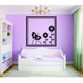 thumbnail image 1 of Wall Decal : Happy Garden Frame Design Butterfly Flowers Girls Bedroom Teen Baby 12x12 Inches, 1 of 2