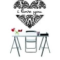 thumbnail image 1 of Wall Decal : I Love You With A Heart Design Damask Print 12x18 Inches, 1 of 2