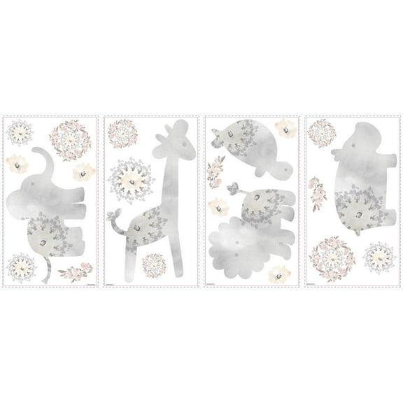 Wall Decal - Kathy Davis - Kathy Davis Gray Baby Animals Peel/Stick