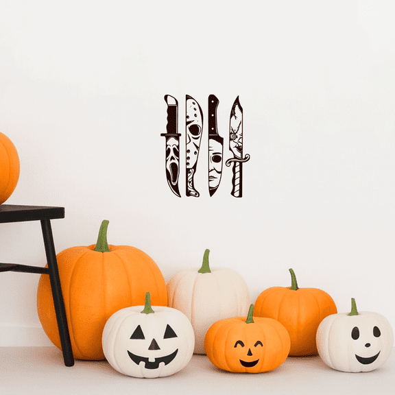 Wall Decal - "Knife Cut Horror Classics" 12x11" - Horror Classics, Halloween Decor, Seasonal Decor - Teens, Adults, Indoor, Outdoor, Wall, Door, Window, Living Room, Office
