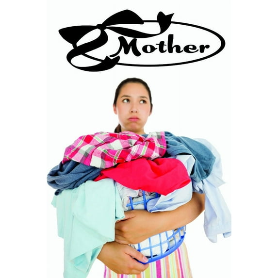 Wall Decal : Mother Bow Design 12x18 Inches