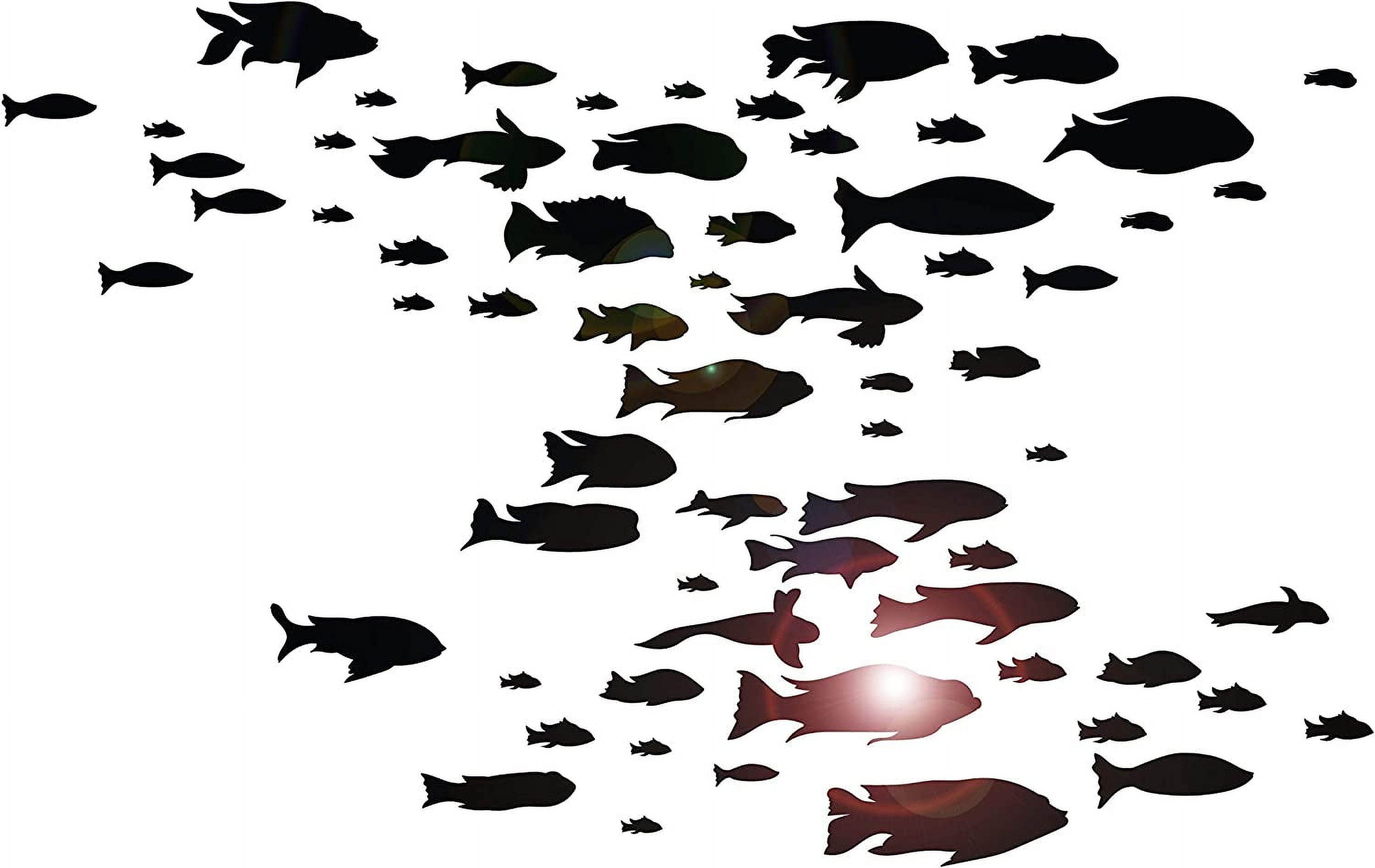 Wall Decal Ocean Sea Fishes Marine Nautical Beach Style Vinyl Decor ...