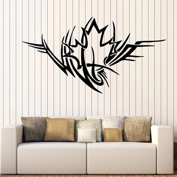 Wall Decal Ornament Maple Leaf Symbol Life Love Window Glass Sticker Bedroom Living Room Home Decor Art Removable Mural 42x78cm
