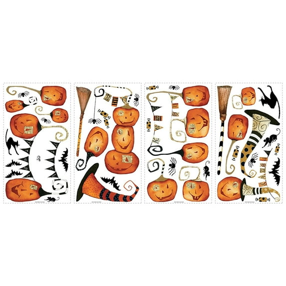 Wall Decal - Roommates - Halloween Pumpkins Peel/Stick