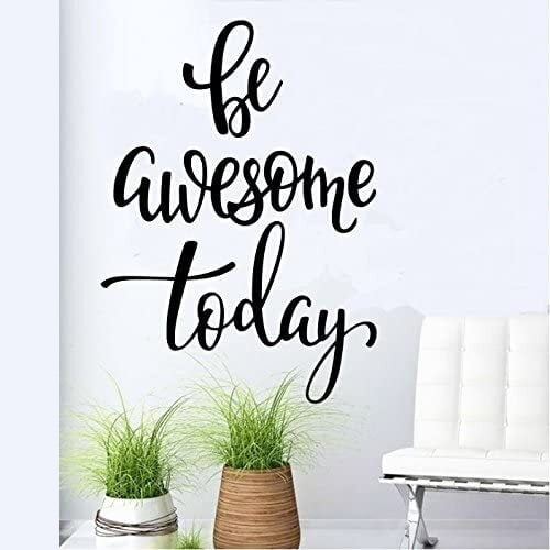 Wall Decal Sticker - Decal Inspirational Quote, Encouraging Quote, Bathroom Decal, Children's Decal, Closet Decal, Sticker, Vanity Decal, (13" x 20") (Black)