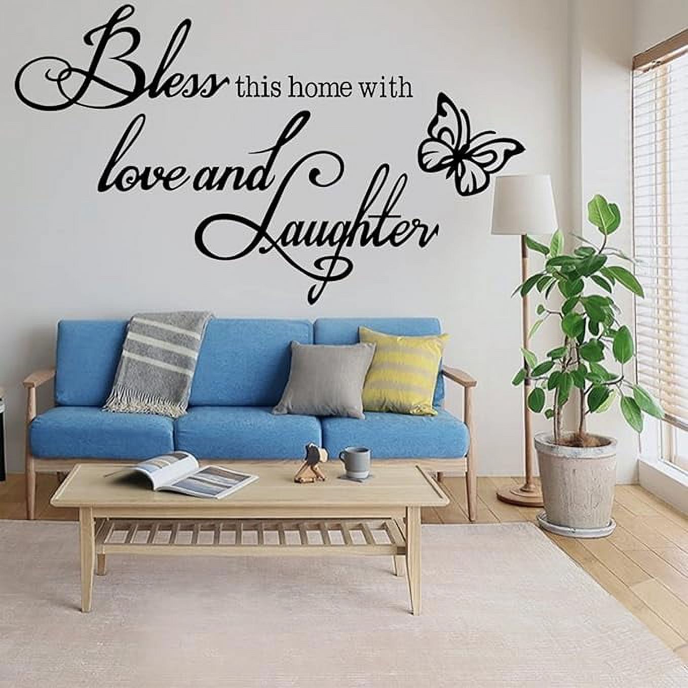 Wall Decal Wall Sticker Inspirational Quotes Bless This Home with Love