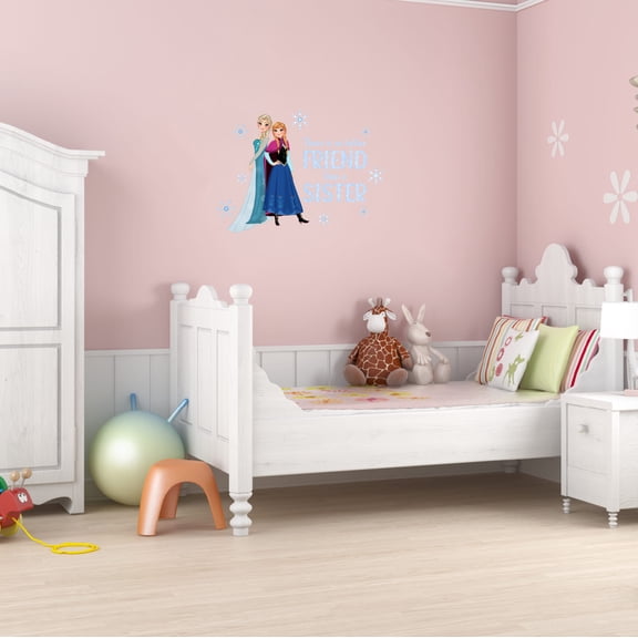 Wall Decal Sticker best  Friend and Sister  Frozen Princess Removable Vinyl Sticker  for Kids Room, Bedroom, or Nursery Decor, 18x20 Inches