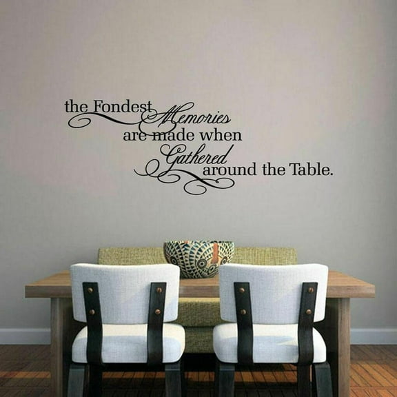 Wall Decal The Fondest Memories Quotes Dining Room Kitchen Family Interior Decor Vinyl Window Stickers Art Lettering Mural 42x115cm