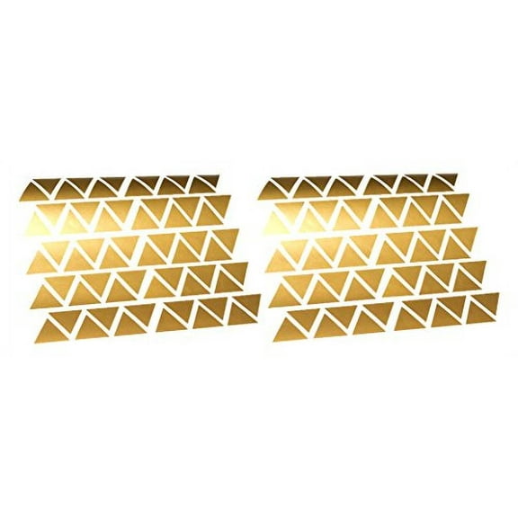 Wall Decal Tiny Triangles Wall Vinyl Sticker Shapes Peel-N-Stick Fun Easy Wall Dcor, 1.5x1.75 Each, Gold