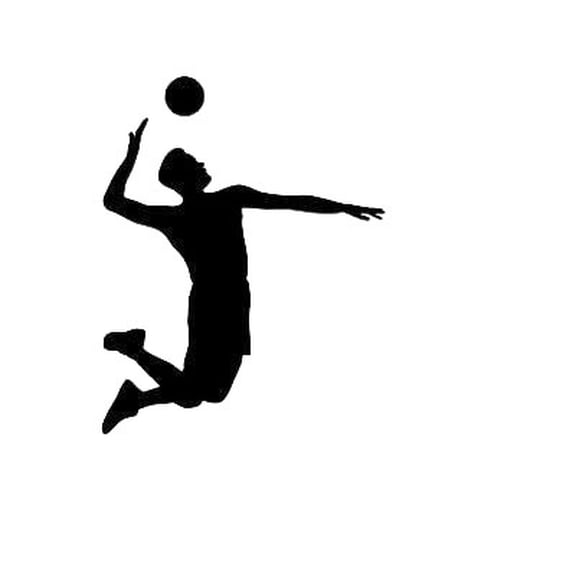 Wall Decal Vinyl Sticker Volleyball Game Sport Player Jump Ball Hit