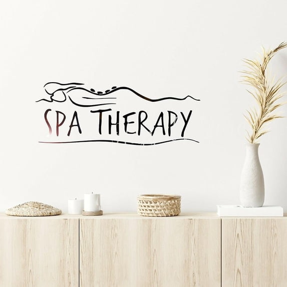 Wall Decal for Spa Therapy Salon Massage Room Wall Decoration Murals Relaxing Stickers Wallpaper Self Adhesive 57x22cm