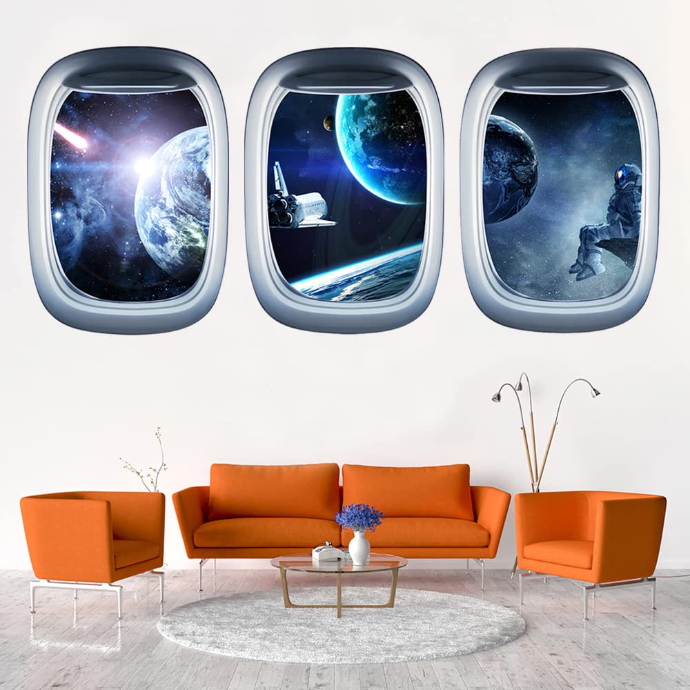 Wall Decals 3D Universe Galaxy Outer Space Wall Decal Spacecraft