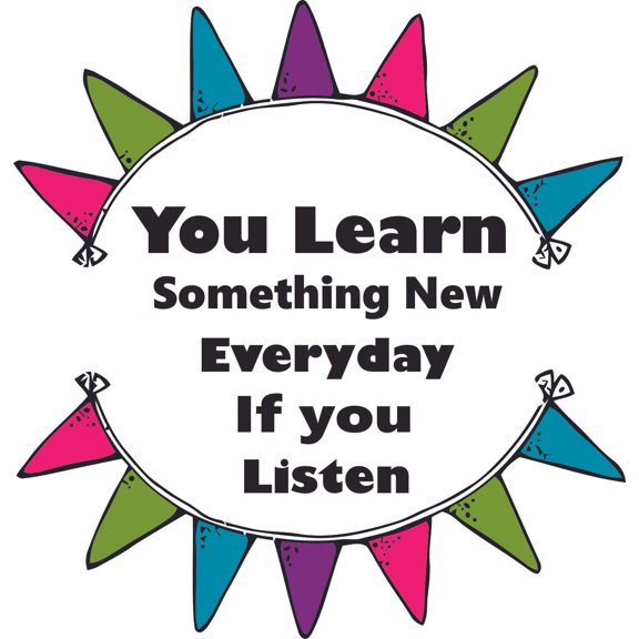 Wall Decals for Classroom Decor Vinyl and Design Decals on Walls - You Learn Something New Today Quote Quotes Creative Teacher Artwork Back to School Ideas Teachers Schools Size (20x20 inch)
