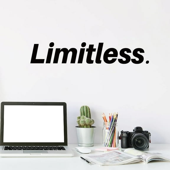 Wall Decals Quotes Inspirational Quote Wall Decals-Limitless Vinyl Home Art Decor Stickers 26.9"7"(LW)