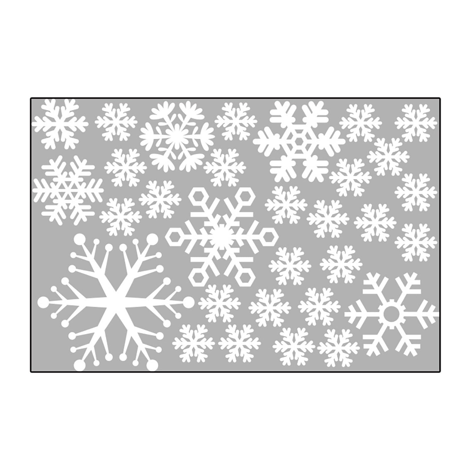 Wall Decals Quotes Mirror Christmas Wall Stickers White Snowflakes