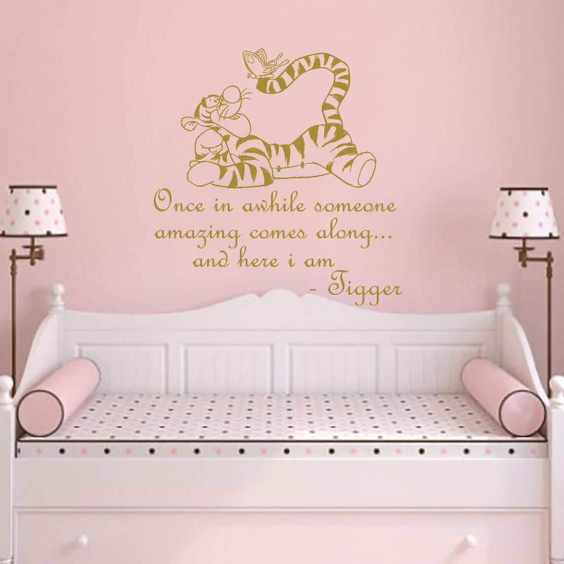 Wall Decals Quotes Tigger Once in awhile someone Nursery Baby Room