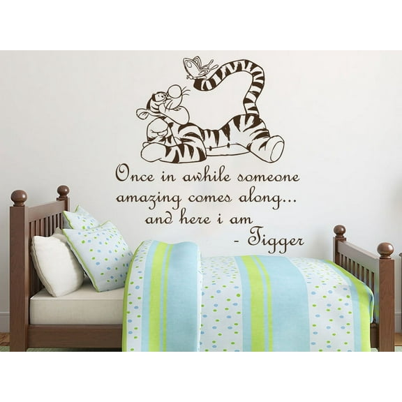 Wall Decals Quotes Winnie the Pooh Tigger Once in awhile someone