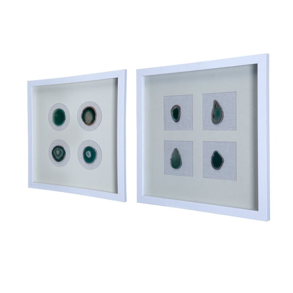 Wall Decals, S/2 15.57x1.2x15.7" Shadow Box Wall Décor, Multicolor Wall Mirrors,Stone Wall Tapestries, Household Supplies & Décor, Wall Décor S/2 15.57x1.2x15.7" Shadow Box Wall Décor