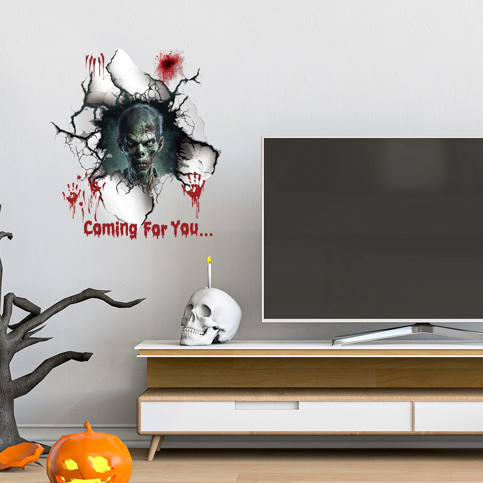 Wall Decals Terrifying Decorations For A Spine Party Atmosphere ...