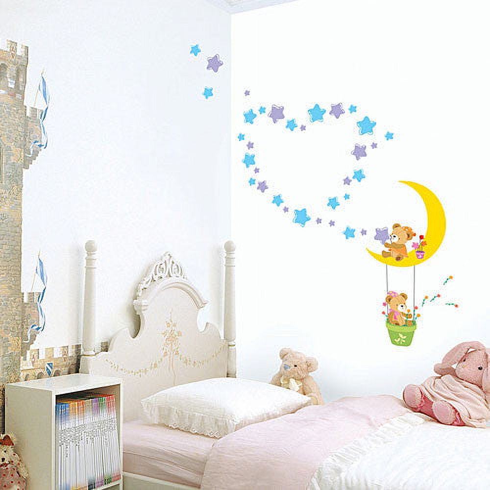 Wall Deco Sticker MOON & STAR 243-DECOMI103 - Walmart.com