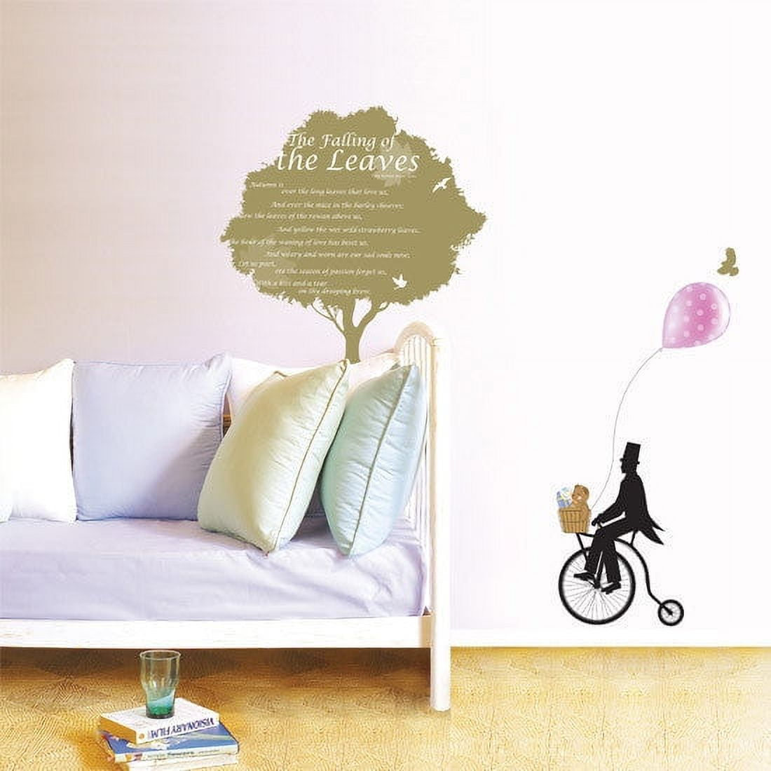 Wall Deco Sticker TREE&BIKE 278-PS58156 - Walmart.com