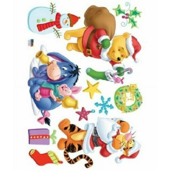 Wall Deco Sticker X-MAS POOH SANTA 106-DSC58391 - M