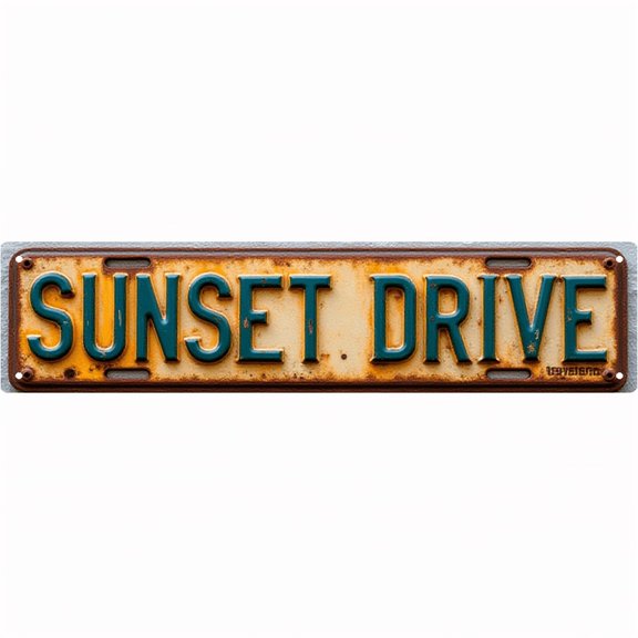 Wall Decor 16*4 Inch "SUNSET DRIVE" Metal Tin Signs Patio Bar Beach Bedroom Decor grunge room decor beachy wall decor mens bedroom decor