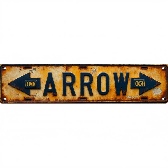 Wall Decor 16*4 Inch Tin Signs ARROW DIRECTION Practical Guide Retro Prompt Decor
