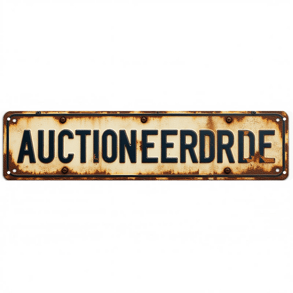 Wall Decor 16*4 Inch Tin Signs "AUCTIONEER DRIVE" Business Garage Decor