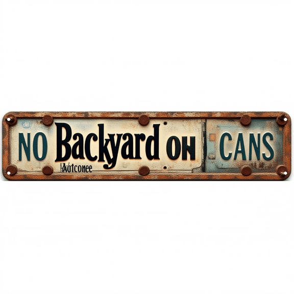 Wall Decor 16*4 Inch Tin Signs "BACKYARD OASIS WELCOME" Patio Garden Decor