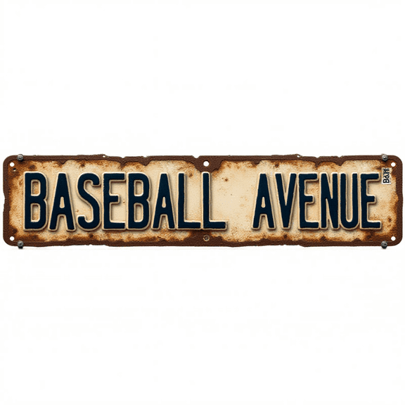 Wall Decor 16*4 Inch Tin Signs "BASEBALL AVENUE" Sports Man Cave Decor