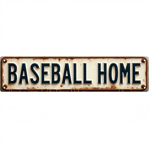 Wall Decor 16*4 Inch Tin Signs "BASEBALL HOME" Sports Man Cave Decor