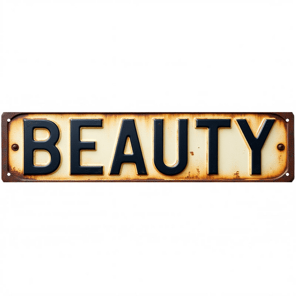 Wall Decor 16*4 Inch Tin Signs "BEAUTY" Salon Spa Wall Decor