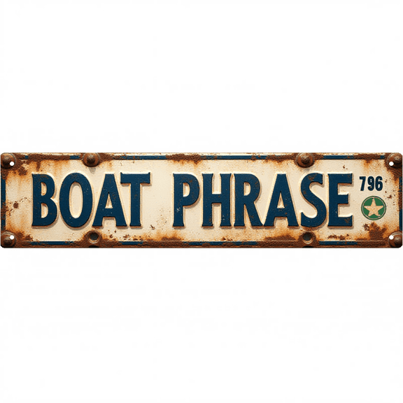 Wall Decor 16*4 Inch Tin Signs "BOAT PHRASE" Lake Dock Nautical Decor