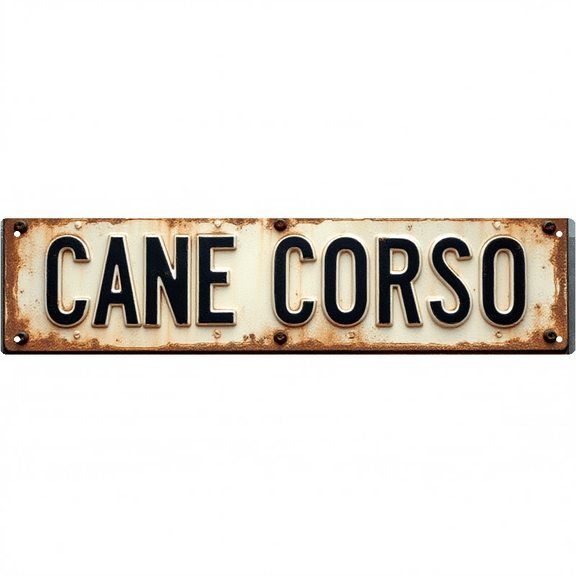 Wall Decor 16*4 Inch Tin Signs CANE CORSO WAY Large Guard Dog Courtyard Decor