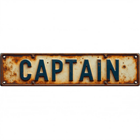 Wall Decor 16*4 Inch Tin Signs CAPTAIN Navigation Leadership Retro Decor