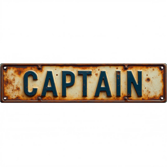 Wall Decor 16*4 Inch Tin Signs CAPTAIN Navigation Leadership Retro Decor