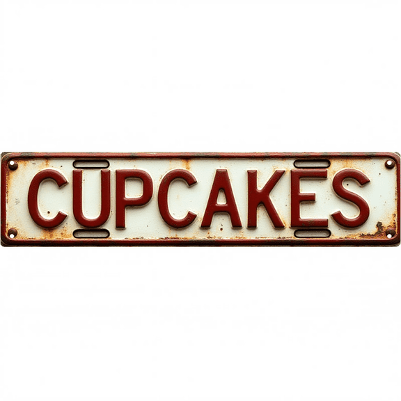 Wall Decor 16*4 Inch Tin Signs CUPCAKES Delicious Pastry Retro Decor