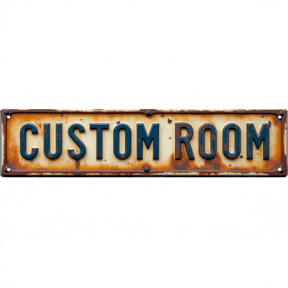 Wall Decor 16*4 Inch Tin Signs "CUSTOM ROOM" Home Personalized Wall Decor