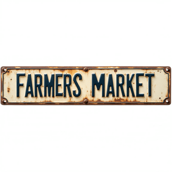 Wall Decor 16*4 Inch Tin Signs FARMERS MARKET Rural Fresh Market Retro Decor