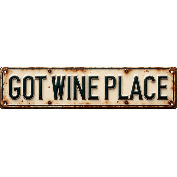 Wall Decor 16*4 Inch Tin Signs "GOT WINE PLACE" Bar Home Kitchen Decor