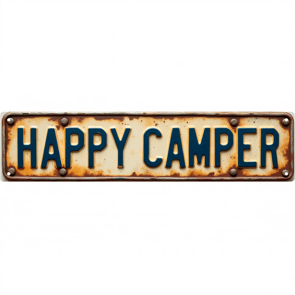 Wall Decor 16*4 Inch Tin Signs HAPPY CAMPER Joy Camping Retro Decor