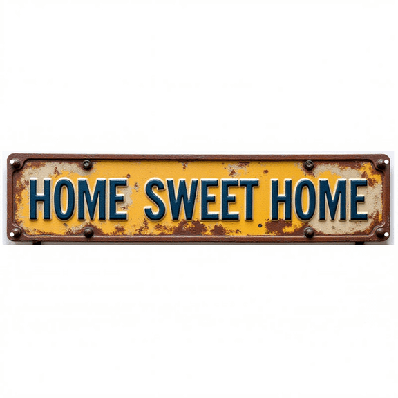 Wall Decor 16*4 Inch Tin Signs HOME SWEET HOME Warm Family Nostalgic Retro Decor