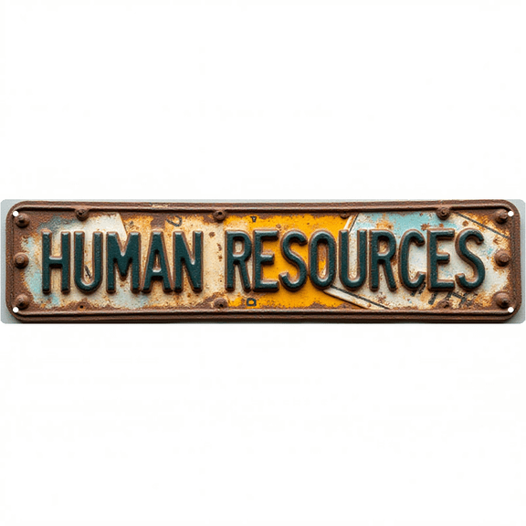 Wall Decor 16*4 Inch Tin Signs "HUMAN RESOURCES" Office Business Wall Decor