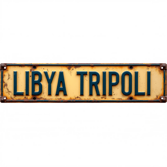Wall Decor 16*4 Inch Tin Signs "LIBYA TRIPOLI" Travel Cultural Wall Decor