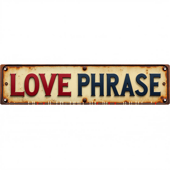 Wall Decor 16*4 Inch Tin Signs LOVE PHRASE Sweet Affection Daily Retro Decor