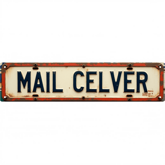 Wall Decor 16*4 Inch Tin Signs "MAIL CLERK" Office Postal Decor