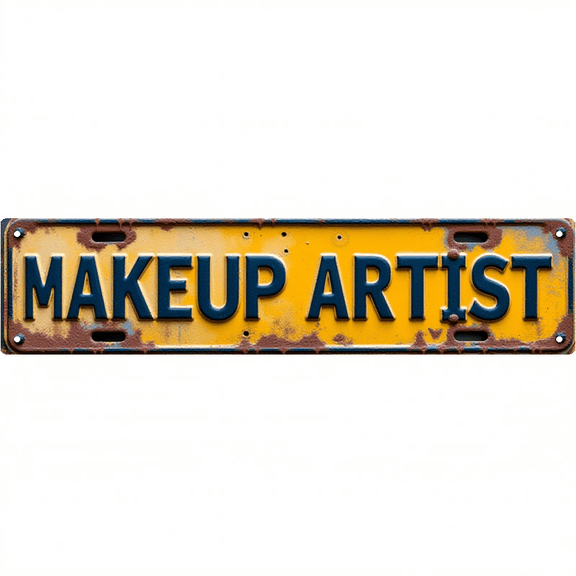 Wall Decor 16*4 Inch Tin Signs "MAKEUP ARTIST" Salon Beauty Studio Decor